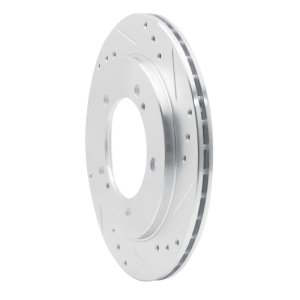 Chevrolet Tracker Brake Rotor (1) - Front Right - R1 Concepts - Drilled & Slotted - Silver - `99-`04
